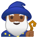 Man mage medium dark skin tone icon
